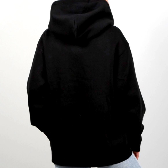 Brunette The Label Velour Black Tunic Dress Hoodie - Picture 2 of 9
